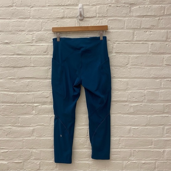 Lululemon || Lead The Pack Crop 23" Nile Blue Teal 8 - Picture 3 of 8